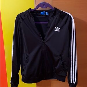 Adidas track jacket in black